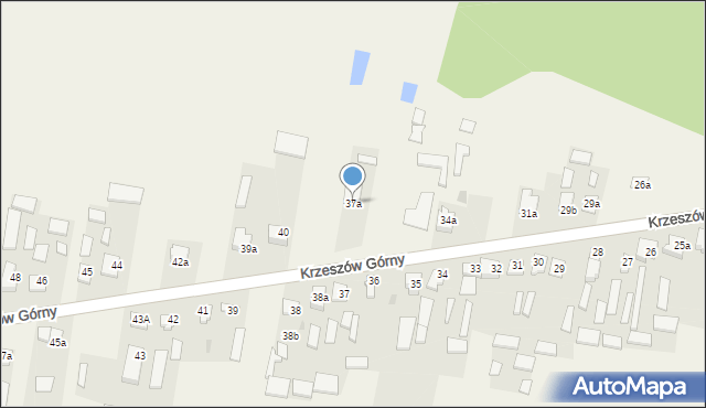 Krzeszów Górny, Krzeszów Górny, 37a, mapa Krzeszów Górny