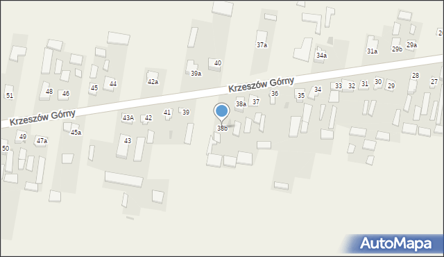 Krzeszów Górny, Krzeszów Górny, 38b, mapa Krzeszów Górny