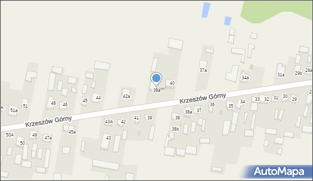 Krzeszów Górny, Krzeszów Górny, 39a, mapa Krzeszów Górny