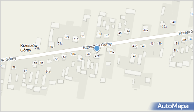 Krzeszów Górny, Krzeszów Górny, 47a, mapa Krzeszów Górny