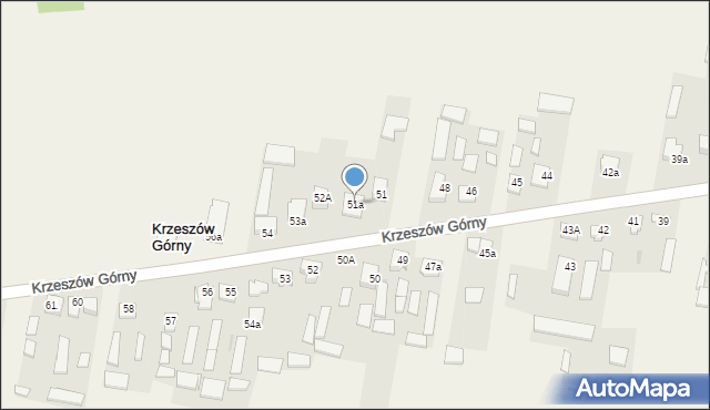 Krzeszów Górny, Krzeszów Górny, 51a, mapa Krzeszów Górny