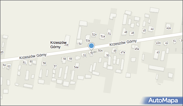 Krzeszów Górny, Krzeszów Górny, 52, mapa Krzeszów Górny