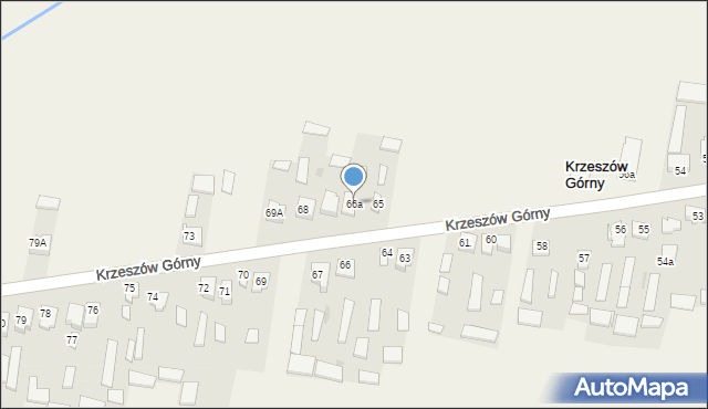 Krzeszów Górny, Krzeszów Górny, 66a, mapa Krzeszów Górny