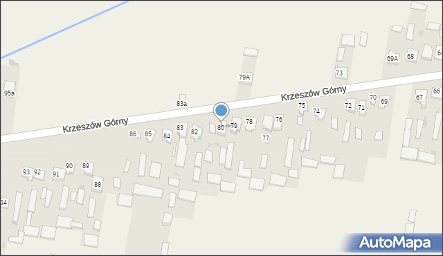 Krzeszów Górny, Krzeszów Górny, 80, mapa Krzeszów Górny