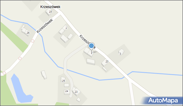 Krzeszówek, Krzeszówek, 2, mapa Krzeszówek