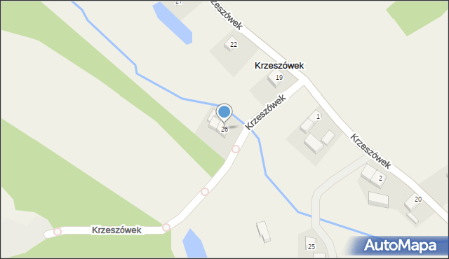 Krzeszówek, Krzeszówek, 26, mapa Krzeszówek