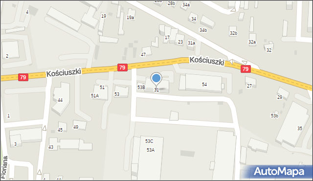 Krzeszowice, Krakowska, 31, mapa Krzeszowice