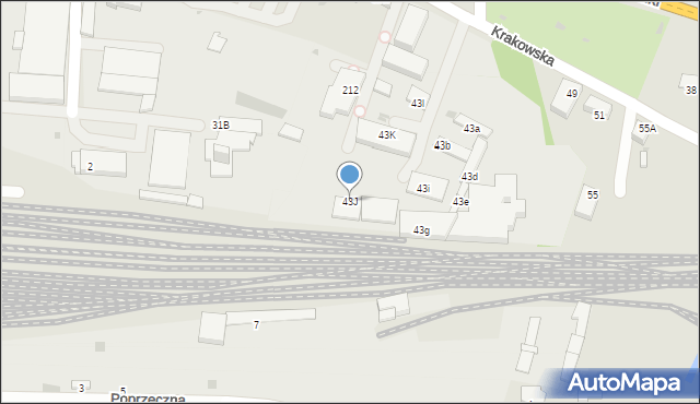 Krzeszowice, Krakowska, 43J, mapa Krzeszowice