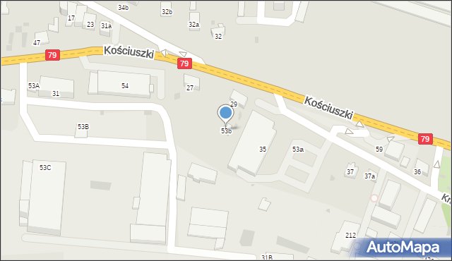 Krzeszowice, Krakowska, 53b, mapa Krzeszowice