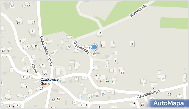 Krzeszowice, Krzemionki, 12, mapa Krzeszowice