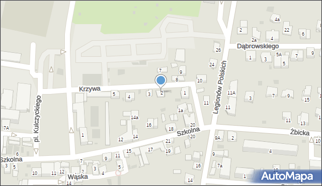 Krzeszowice, Krzywa, 2, mapa Krzeszowice