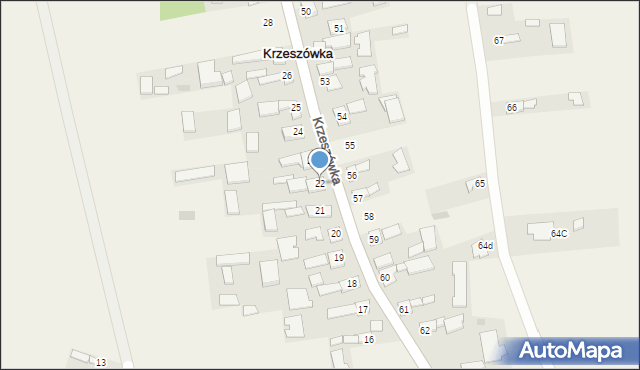 Krzeszówka, Krzeszówka, 22, mapa Krzeszówka