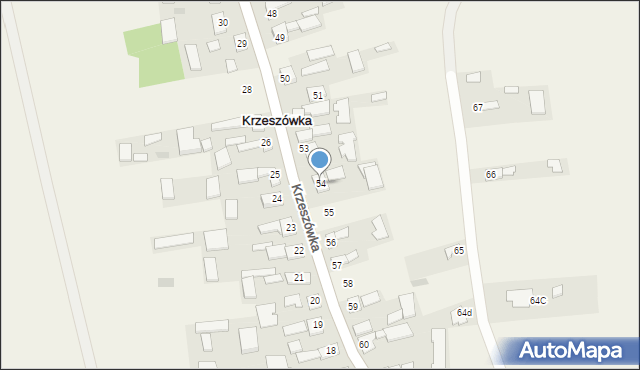 Krzeszówka, Krzeszówka, 54, mapa Krzeszówka