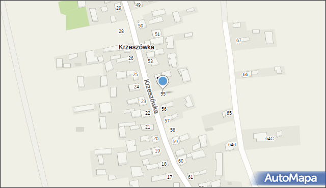 Krzeszówka, Krzeszówka, 55, mapa Krzeszówka