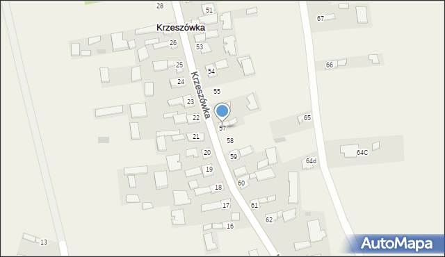 Krzeszówka, Krzeszówka, 57, mapa Krzeszówka