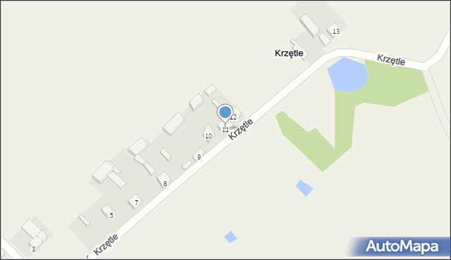 Krzętle, Krzętle, 11, mapa Krzętle