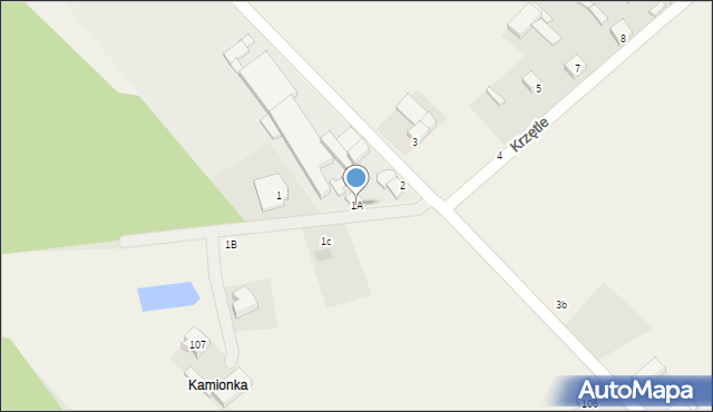 Krzętle, Krzętle, 1A, mapa Krzętle