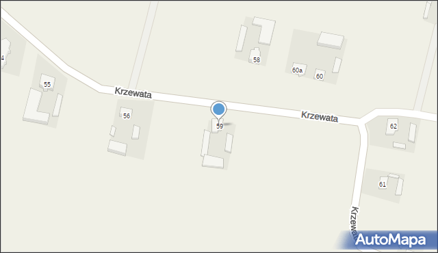 Krzewata, Krzewata, 59, mapa Krzewata