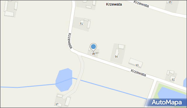 Krzewata, Krzewata, 96, mapa Krzewata