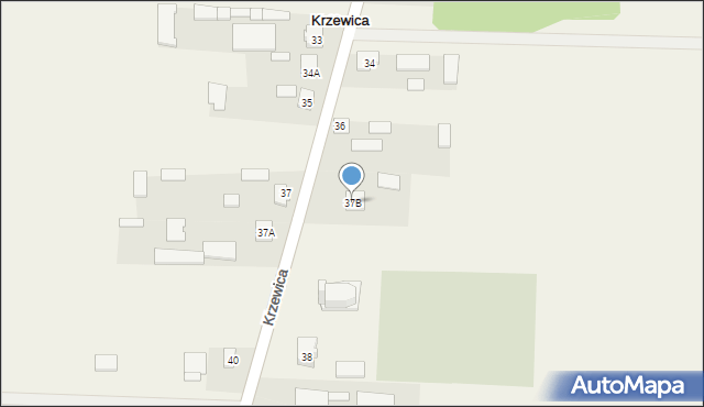 Krzewica, Krzewica, 37B, mapa Krzewica