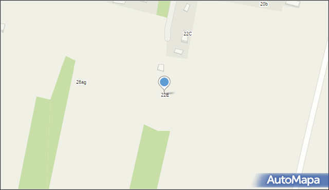 Krzewina, Krzewina, 22E, mapa Krzewina