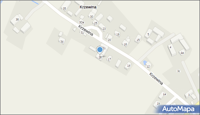 Krzewina, Krzewina, 18, mapa Krzewina