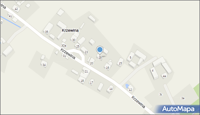 Krzewina, Krzewina, 19, mapa Krzewina