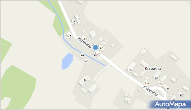 Krzewina, Krzewina, 41, mapa Krzewina