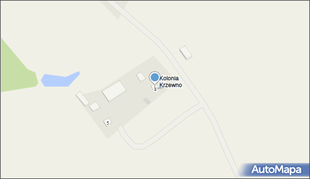 Krzewno, Krzewno, 4, mapa Krzewno