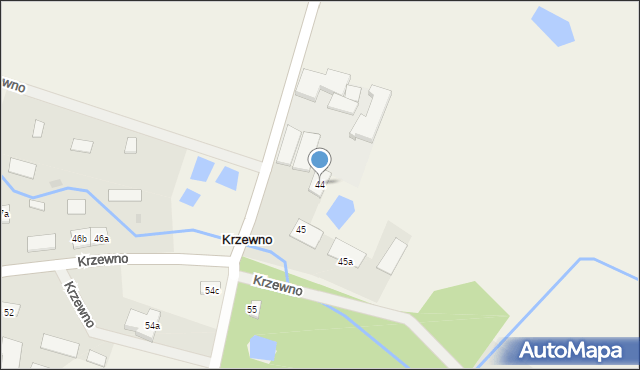 Krzewno, Krzewno, 44, mapa Krzewno