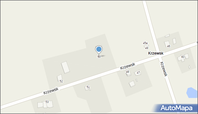 Krzewsk, Krzewsk, 50, mapa Krzewsk