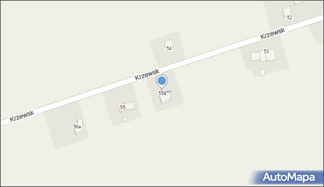 Krzewsk, Krzewsk, 53a, mapa Krzewsk