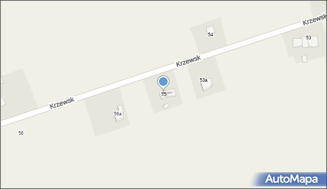 Krzewsk, Krzewsk, 55, mapa Krzewsk
