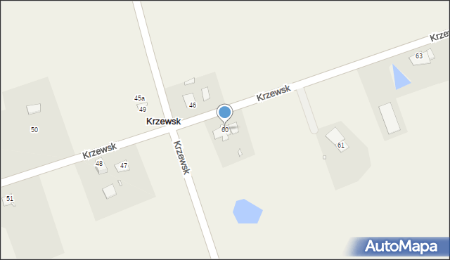 Krzewsk, Krzewsk, 60, mapa Krzewsk