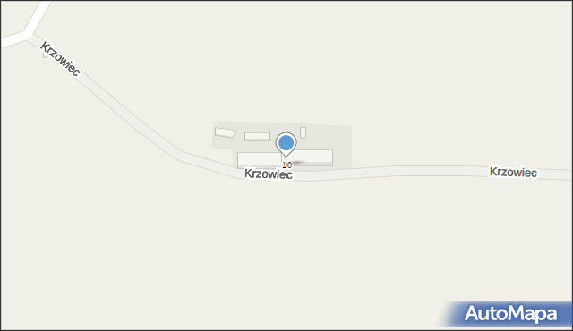 Krzowiec, Krzowiec, 10, mapa Krzowiec