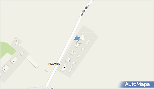 Krzowiec, Krzowiec, 2, mapa Krzowiec