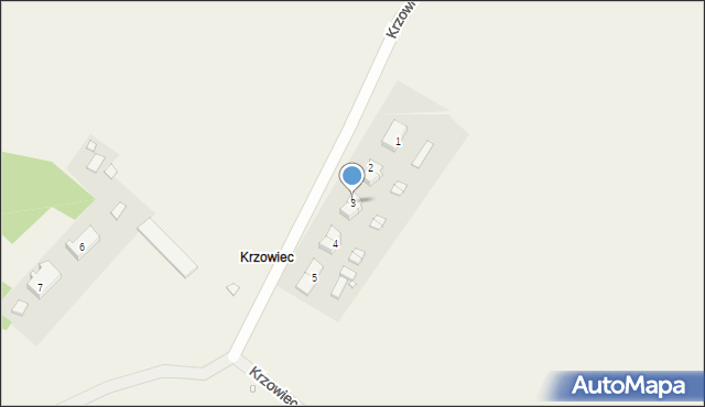 Krzowiec, Krzowiec, 3, mapa Krzowiec