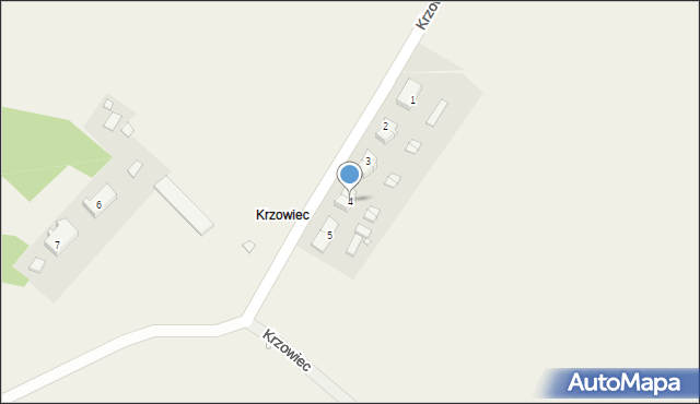 Krzowiec, Krzowiec, 4, mapa Krzowiec