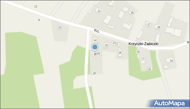 Krzyczki-Żabiczki, Krzyczki-Żabiczki, 16, mapa Krzyczki-Żabiczki