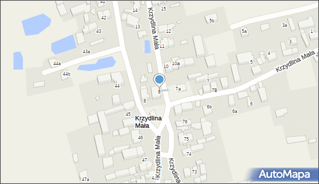 Krzydlina Mała, Krzydlina Mała, 9, mapa Krzydlina Mała