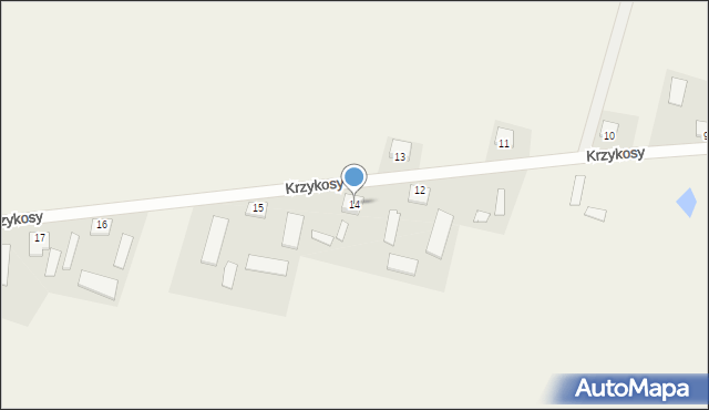 Krzykosy, Krzykosy, 14, mapa Krzykosy