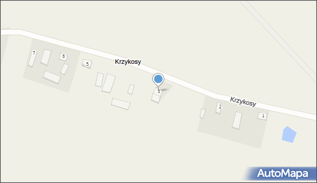 Krzykosy, Krzykosy, 3, mapa Krzykosy