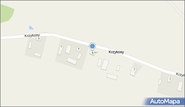 Krzykosy, Krzykosy, 5, mapa Krzykosy