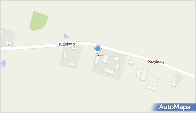 Krzykosy, Krzykosy, 7, mapa Krzykosy