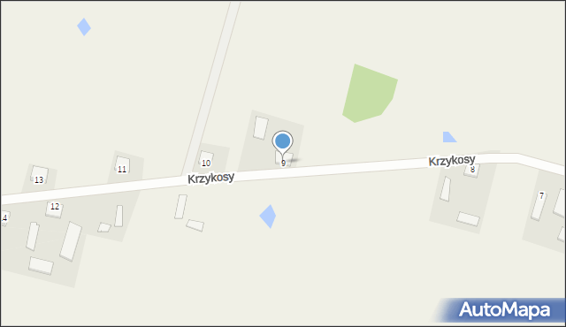 Krzykosy, Krzykosy, 9, mapa Krzykosy