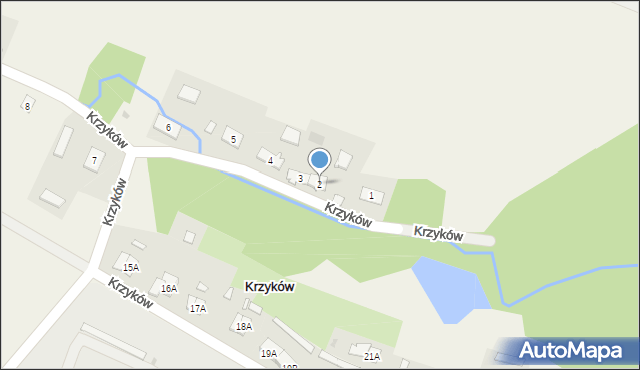 Krzyków, Krzyków, 2, mapa Krzyków