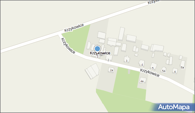 Krzykowice, Krzykowice, 1, mapa Krzykowice