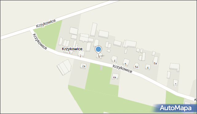 Krzykowice, Krzykowice, 3, mapa Krzykowice