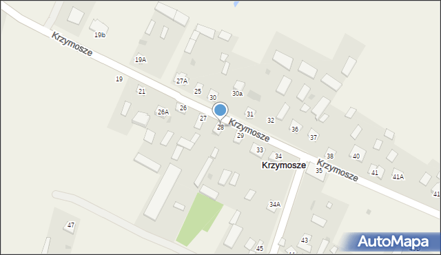 Krzymosze, Krzymosze, 28, mapa Krzymosze