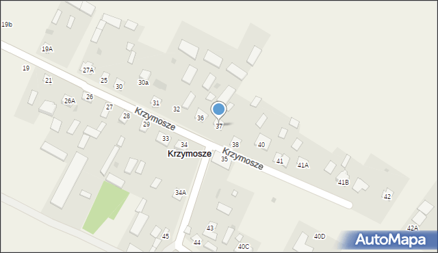 Krzymosze, Krzymosze, 37, mapa Krzymosze